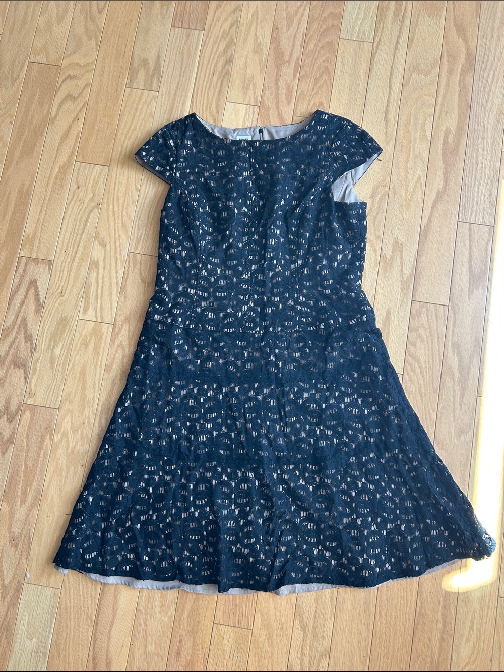 Anne Klein Black Lace Fit-and-Flare Dress